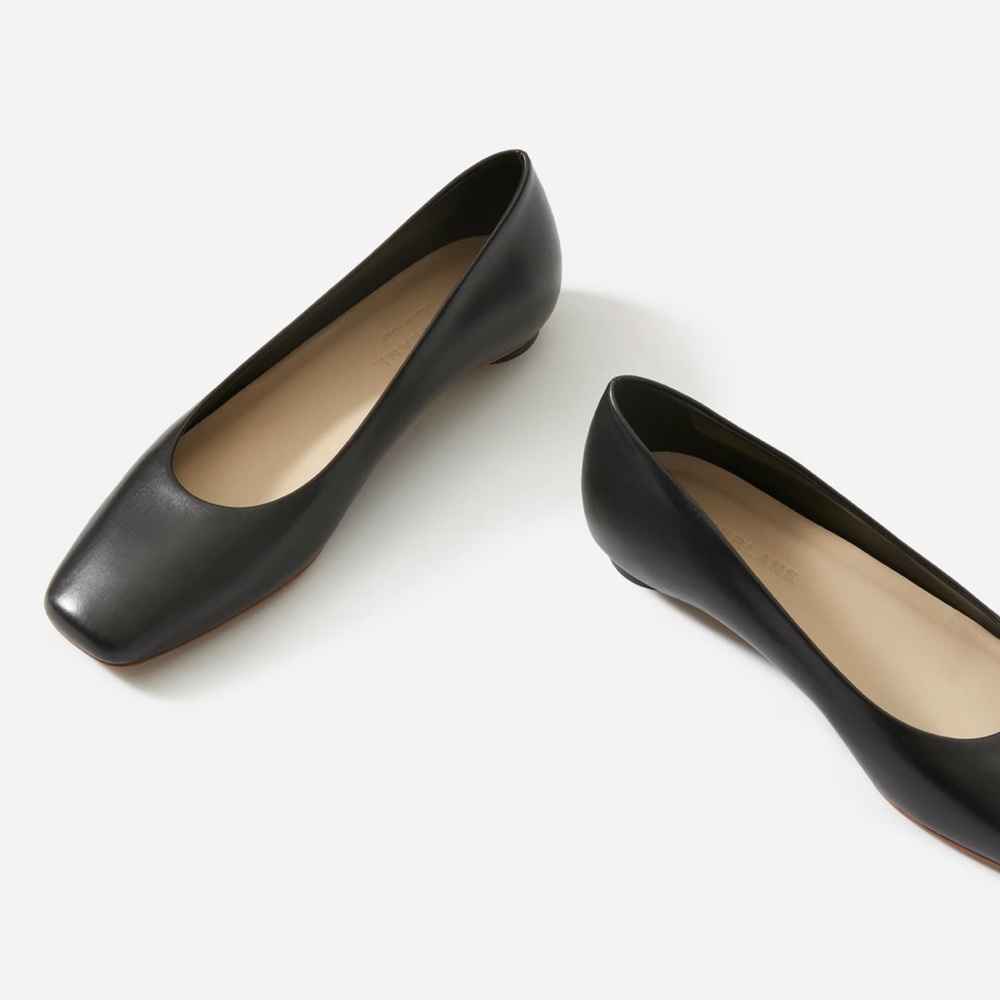 NWT Everlane The '90s Flat in Black Leather - Picture 5 of 14